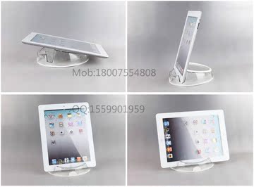 iPad透明底座 平板电脑展示架 水晶托架展台亚克力圆底座批发