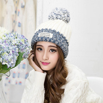 秋冬韩国潮时尚针织毛线帽加厚保暖冬季帽子女士韩版可爱冬天女帽