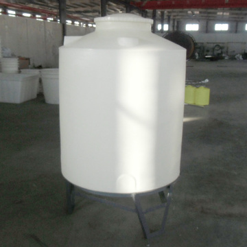 PE聚乙烯储罐 塑料化工容器 1000L/升/1吨白色锥底水箱/酸碱水桶