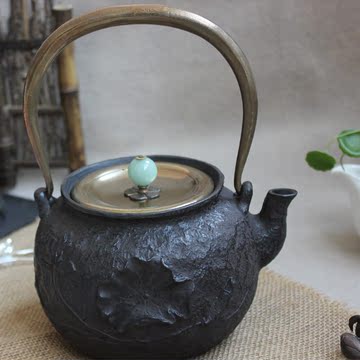 高端铁壶 老铁壶 手工铸铁茶壶 荷叶