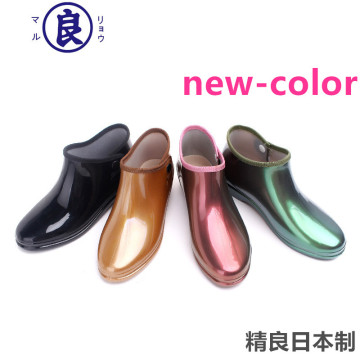 良牌 日本进口休闲舒适雨鞋时尚雨鞋雨靴日本制雨鞋雨靴