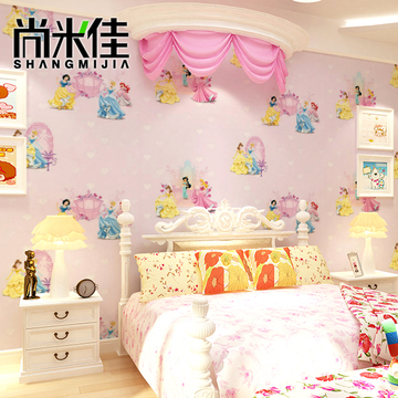 尚米佳壁纸正品  迪士尼公主房儿童卧室墙纸 童话世界43 特价
