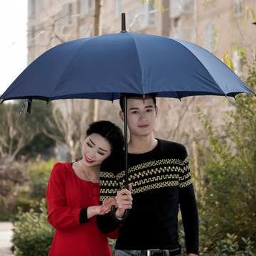 天堂雨伞创意长柄双人纯色直杆伞高尔夫超大号雨伞三人定制广告伞
