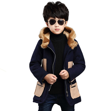 2015冬款男童加厚外套风衣儿童长袖上衣英伦风时尚外套4-5-6-7-8-