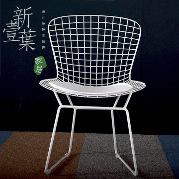 设计师镂空铁丝网椅 休闲咖啡餐椅会客椅电脑椅工业loft创意家具