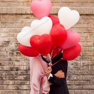 12寸心形气球婚庆生日派对婚房结婚布置装饰用品宝宝儿童周岁爱心