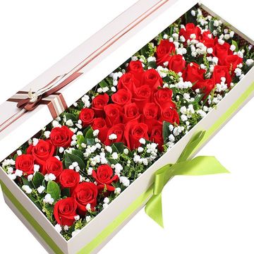 玫瑰花礼盒鲜花速递北京上海合肥成都西安武汉广州同城花店送花