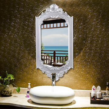 简约浴室镜壁挂卫生间镜子厕所梳妆台玻璃镜洗手间洗漱卫浴防水镜