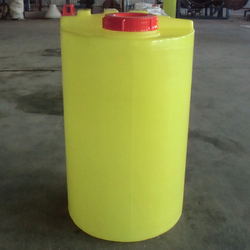 东升PE容器 聚乙烯塑料桶 100L/升黄色圆形滚塑加药箱/酸碱化工箱