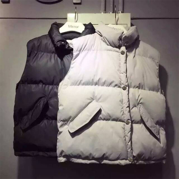 2015冬季新款韩版立领短款羽绒棉衣女马甲背心面包服宽松马夹外套