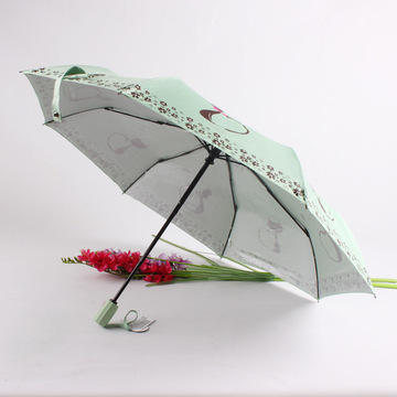 韩版可爱猫咪银胶防晒伞全自动雨伞女士遮阳伞晴雨伞创意折叠雨伞