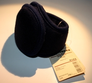 muji无印良品代购从后面佩戴耳套羊毛耳罩可调尺寸新年温暖礼物