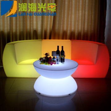 LED发光吧椅 遥控变色发光组合沙发 酒吧KTV时尚创意塑料发光凳子