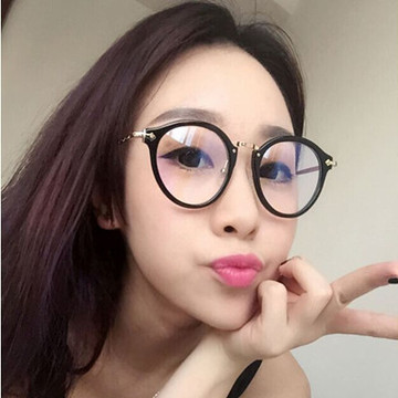 正版2016 韩国新款近视眼镜框女GM 超轻复古个性圆形大框架圆脸潮
