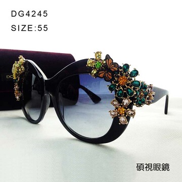 D&G钻石太阳眼镜大框女墨镜DG4235时尚潮