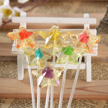 金稻谷10g长棒五角星硬糖棒棒糖 韩式创意水晶糖果长棍复活节