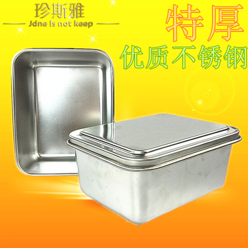 全钢特厚不锈钢调料盒调味盒 日式味盒 方盒留样盒 食品展示盒