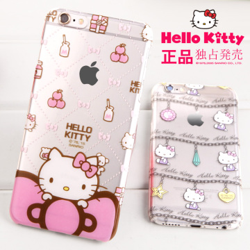 日本三丽欧正版iPhone6s可爱卡通Plus手机壳保护套HelloKitty外壳