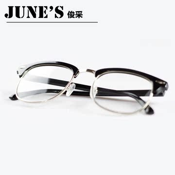 时尚大框复古眼镜 近视眼镜框 超轻金属TR90眼镜架 装饰配镜 包邮
