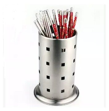 不锈钢筷子筒加厚宽底筷子筒筷子收纳筒家用筷子筒酒店筷子筒