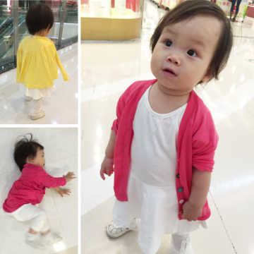 小马艾芯春装新款婴幼儿童男女宝宝高品质针织开衫韩版空调衫上衣