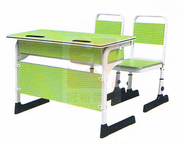 （冠裕）课桌生产厂家 厂家直销 双人位课桌椅 双人书桌 KZ007