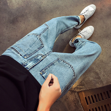 新款日系牛仔裤 59.9%棉24.5%聚酯纤维15.6%粘纤 已质检 A114P65