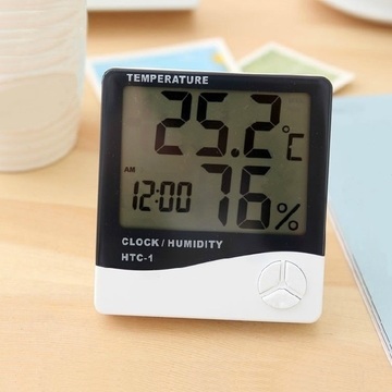 家用电子温度湿度计室内大屏气温计表干湿温度计表鱼缸水族带探头