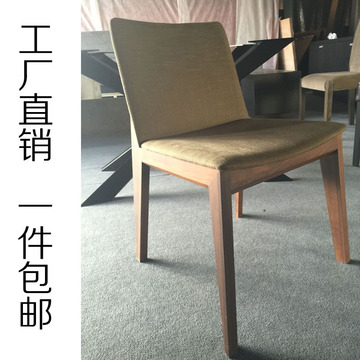 工厂直营欧实木水曲柳餐椅时尚现代简约布艺餐椅宜家创意椅子沙发