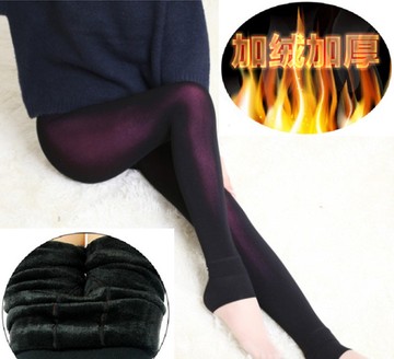 2015新款韩版修身外穿打底裤 女透彩加绒加大锦纶一体裤
