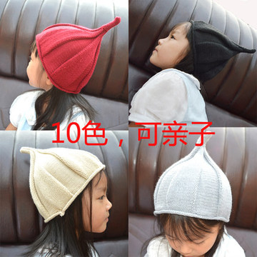 包邮韩版2015春秋季新款女童时尚可爱针织潮帽儿童毛线帽子亲子帽