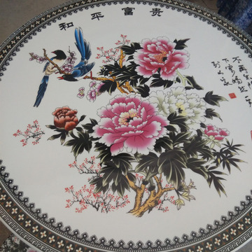 景德镇陶瓷桌子凳子套装粉彩瓷桌瓷凳手绘1桌4凳户外庭院桌椅摆件