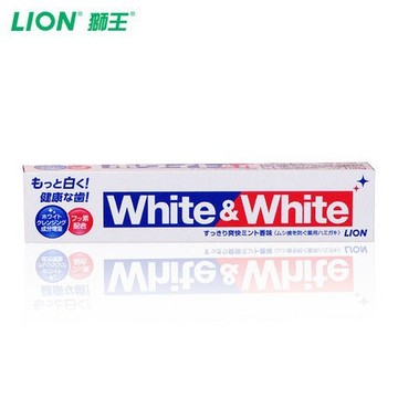 正品包邮 日本原装进口 狮王WHITE & WHITE美白牙膏150g