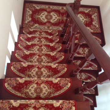 欧式楼梯地毯家用踏步垫免胶自吸防滑楼梯垫自粘满铺地毯转角定制