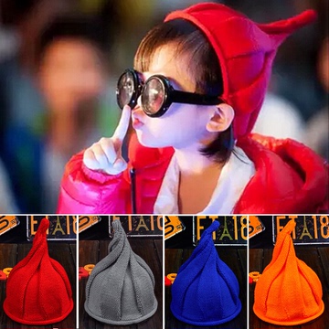 韩国可爱针织小孩帽子女秋冬季亲子毛线儿童帽男孩保暖新生婴儿帽