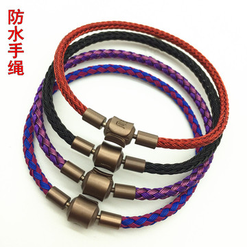 包邮防水钢丝手链适用于周生生硬金转运珠比皮绳手链更耐用的手绳
