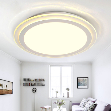 led吸顶灯具 客厅卧室超薄温馨创意圆形现代简约大气调光客厅灯饰