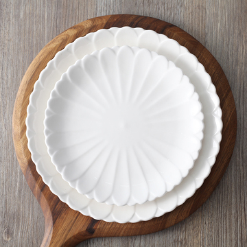 特价包邮骨瓷创意碟子异形纯白陶瓷盘子饭店家用菜盘西餐牛排盘