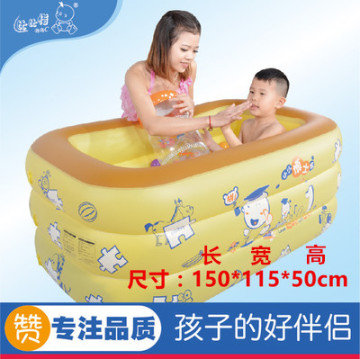 家庭婴儿新生bb游泳池加厚幼儿童洗澡浴缸充气式宝宝小孩水池家用