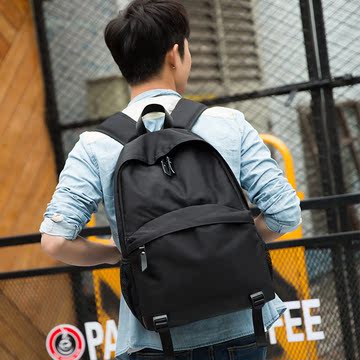 男双肩包韩版男士背包时尚潮流休闲旅行包女高中大学生书包电脑包