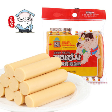 海地村特制鳕鱼肠90g 韩国进口宝宝零食奶酪芝士香肠 宝宝鳕鱼肠