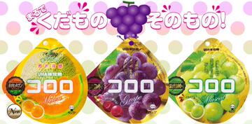 日本进口悠哈UHA味觉糖100%果汁软糖果水果糖喜糖QQ糖葡萄/哈密瓜