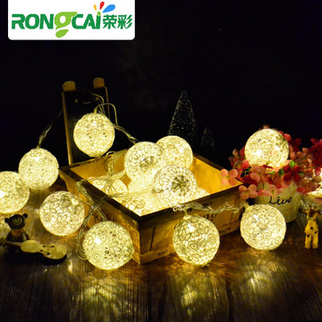 LED小彩灯闪灯 蕾丝球串灯满天星 圣诞节日婚庆装饰灯串 铜线防水