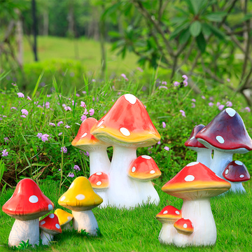 仿真蘑菇摆件森林系婚庆道具别墅院子花园庭院园林户外装饰工艺品