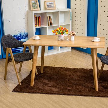 白橡木餐桌椅组合 北欧餐桌 中小户型简约现代纯实木餐桌椅套装