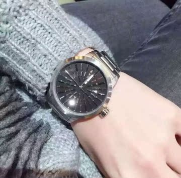 新款潮牌正品韩国TT手表 时尚立体大表盘中性石英防水钢带男女表