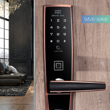 WISSMISS 指纹锁家用密码锁防盗门智能刷卡锁电子门锁 WM9 包安装
