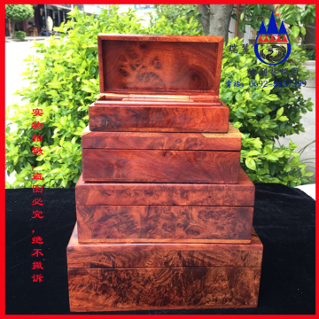 缅甸红木首饰盒四件套木雕大果紫檀花梨木树瘤首饰箱柜收纳盒包邮