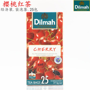 Dilmah迪尔玛F樱桃味车厘子25袋装纸盒 锡兰红茶进口水果风味茶包