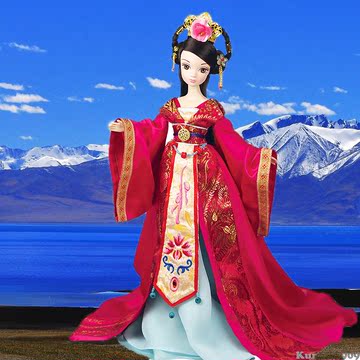 正品可儿娃娃 中国公主 文成公主 10关节体女孩玩具娃娃 和亲9099